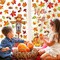 6 Sheets Fall Window Clings Watercolor Truck Pumpkin Maple Leaves